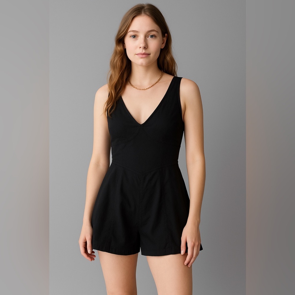 AE Poplin Corset Romper